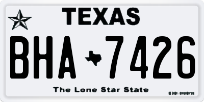 TX license plate BHA7426