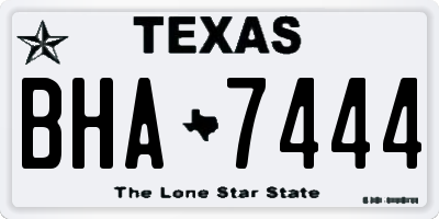 TX license plate BHA7444
