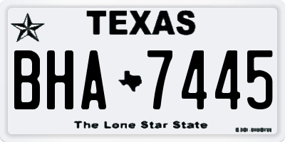 TX license plate BHA7445