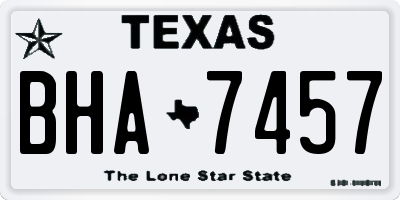 TX license plate BHA7457