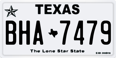 TX license plate BHA7479