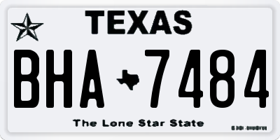 TX license plate BHA7484
