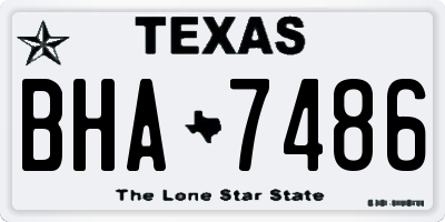 TX license plate BHA7486