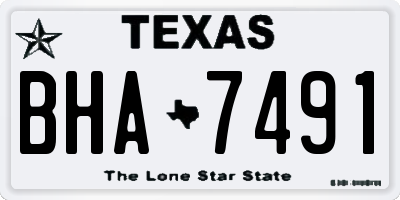 TX license plate BHA7491