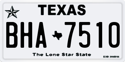 TX license plate BHA7510