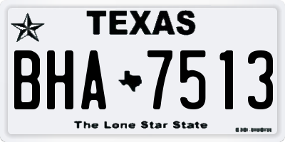 TX license plate BHA7513