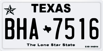 TX license plate BHA7516