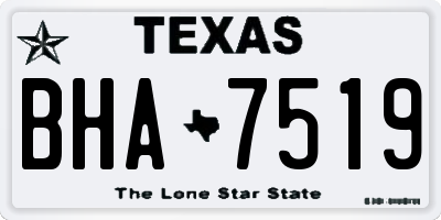 TX license plate BHA7519