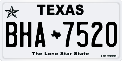 TX license plate BHA7520