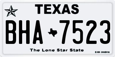 TX license plate BHA7523