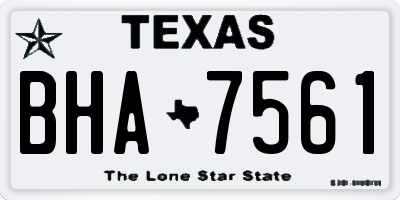 TX license plate BHA7561
