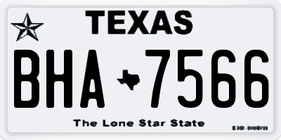 TX license plate BHA7566