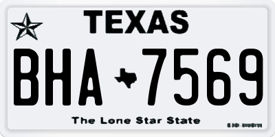 TX license plate BHA7569