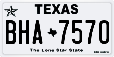 TX license plate BHA7570