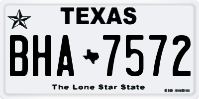TX license plate BHA7572