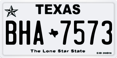 TX license plate BHA7573