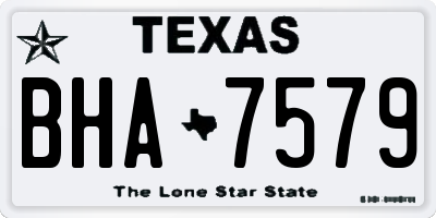 TX license plate BHA7579