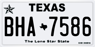 TX license plate BHA7586