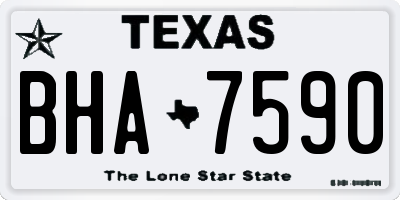 TX license plate BHA7590