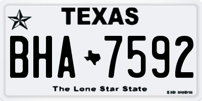 TX license plate BHA7592
