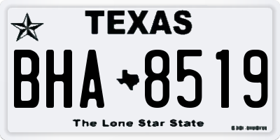 TX license plate BHA8519