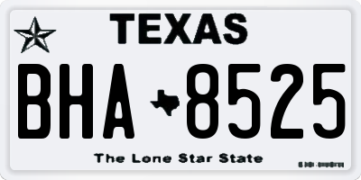 TX license plate BHA8525