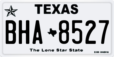 TX license plate BHA8527
