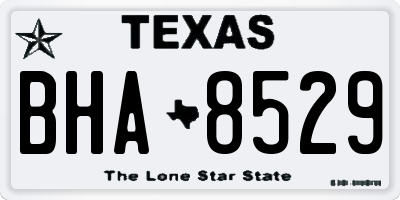 TX license plate BHA8529