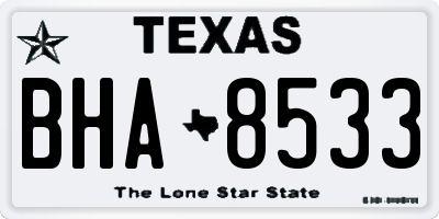 TX license plate BHA8533