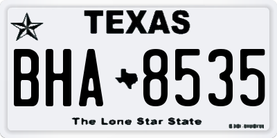 TX license plate BHA8535