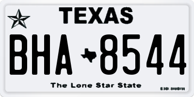 TX license plate BHA8544