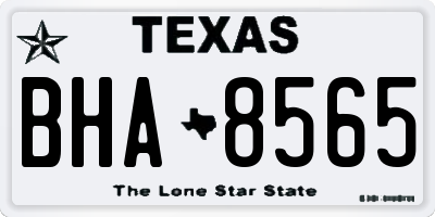 TX license plate BHA8565