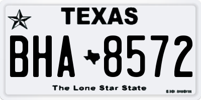 TX license plate BHA8572