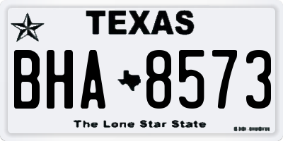 TX license plate BHA8573