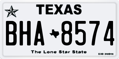 TX license plate BHA8574