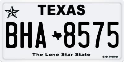 TX license plate BHA8575
