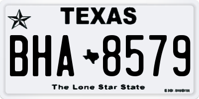 TX license plate BHA8579