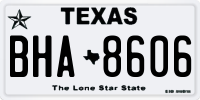 TX license plate BHA8606