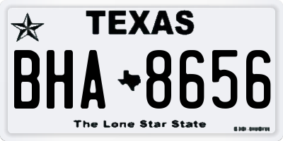 TX license plate BHA8656