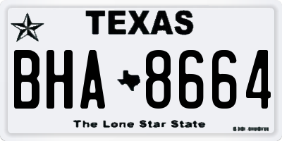 TX license plate BHA8664