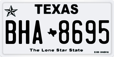 TX license plate BHA8695