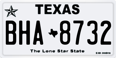 TX license plate BHA8732