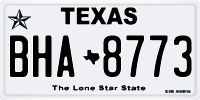 TX license plate BHA8773