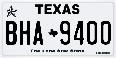 TX license plate BHA9400