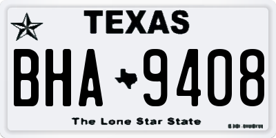 TX license plate BHA9408