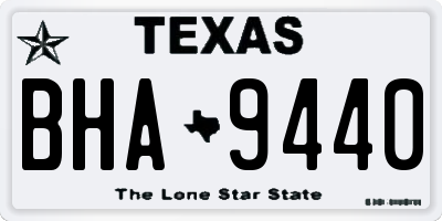 TX license plate BHA9440