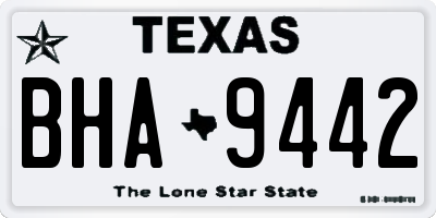 TX license plate BHA9442