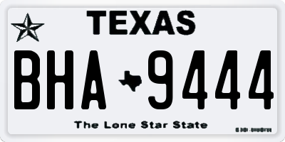 TX license plate BHA9444