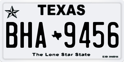 TX license plate BHA9456