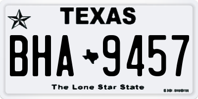 TX license plate BHA9457